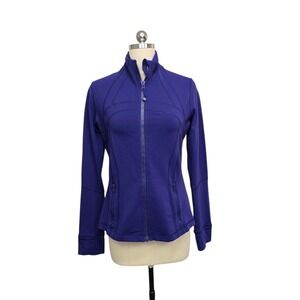 Lululemon Define Jacket Luon Purple Full Zip Thumbholes Size 10 Activewear